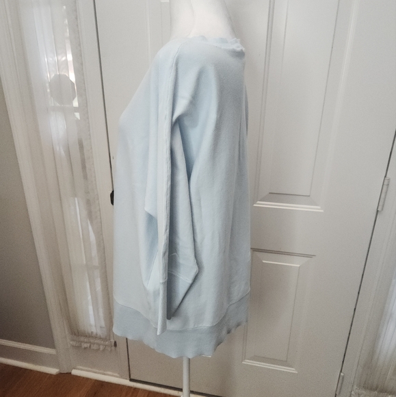 Talbots Pima Cotton Baby Blue Sweater Top Size 1X Plus - Picture 3 of 6